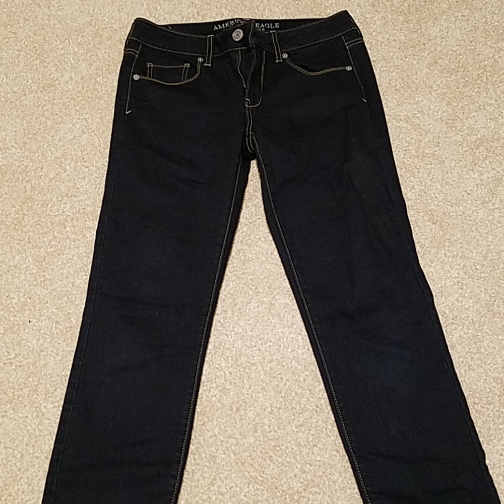 New with tags. Dark wash denim